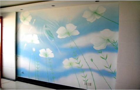 内乡画墙绘怎么画好白云的蓬松感？