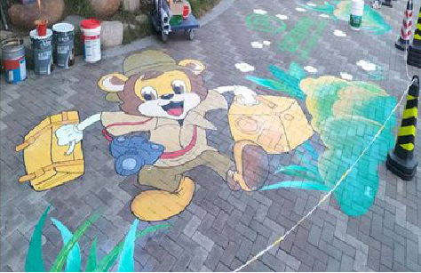 内乡夏季画地面彩绘会遇到的问题