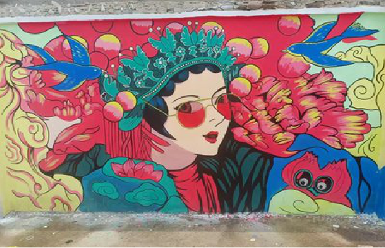 内乡墙体彩绘-网红墙