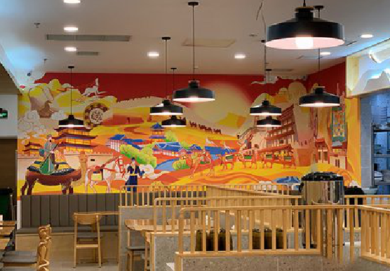 内乡商业空间彩绘介绍。