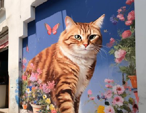 内乡自己绘制有个性的手绘墙